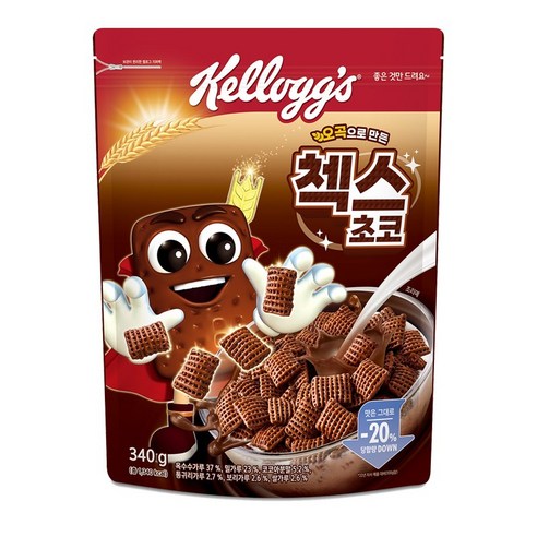 켈로그 오곡으로 만든 첵스초코 340g, 340g, 1개