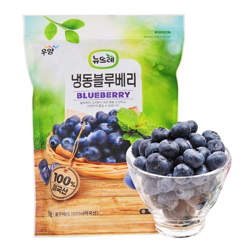 [뉴뜨레] 냉동 블루베리홀 1kg, 1kg, 3개