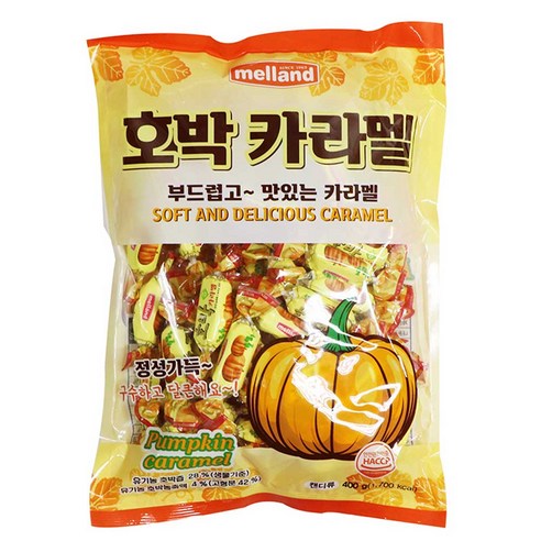 국제제과 멜랜드 호박카라멜, 400g, 3개