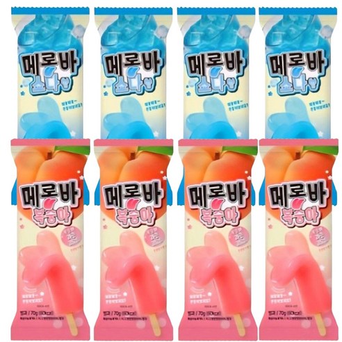 아이스크림 막대 바 편의점 메롱바 복숭아 10개 + 소다향 10개