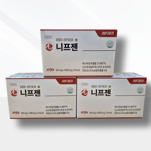 니프젠 스파이크 프리미엄 600mg 30정 1개 바나나잎 추출물