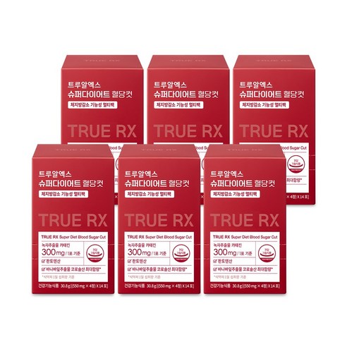 트루알엑스 슈퍼 다이어트 혈당컷 애플사이다비니거 애사비 혈당케어 다이어트 보조제 클리오, 6박스, 14회분