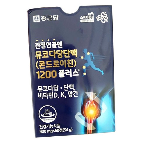 종근당 정품 관절연골엔 뮤코다당단백 콘드로이친 1200 플러스, 60정, 2개