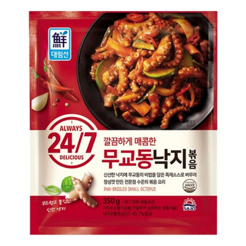 [사조대림] 247 무교동낙지볶음 350g X 4개