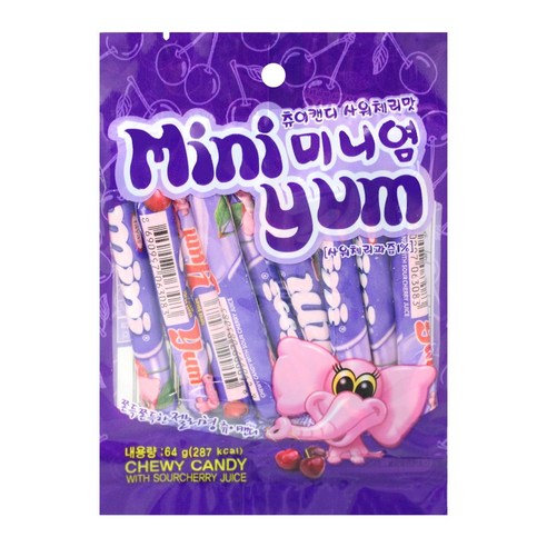 미니염츄이캔디 사워체리맛 64g, 64g, 1개