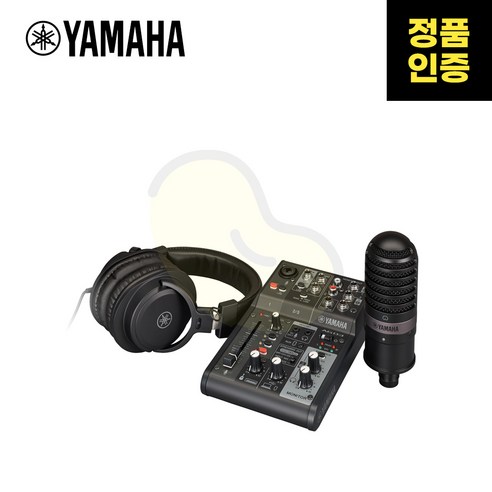 YAMAHA(야마하) AG03 MK2 LSPK USB 오디오 인터페이스&마이크&헤드폰 패키지