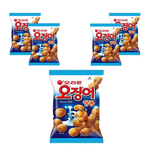 무료배송 오리온 오징어땅콩과자 80g 5개, 80g, 5개