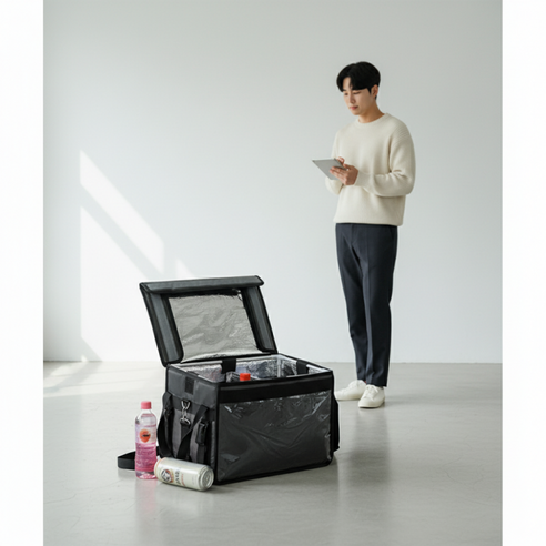 프레쉬 보온보냉 32L 배달가방 쿨링백, 1개, 상세페이지 참조