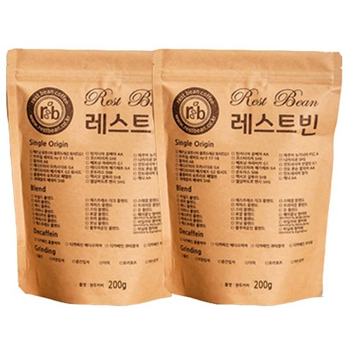 케냐 AA, 중간입자(핸드드립), 200g, 2개