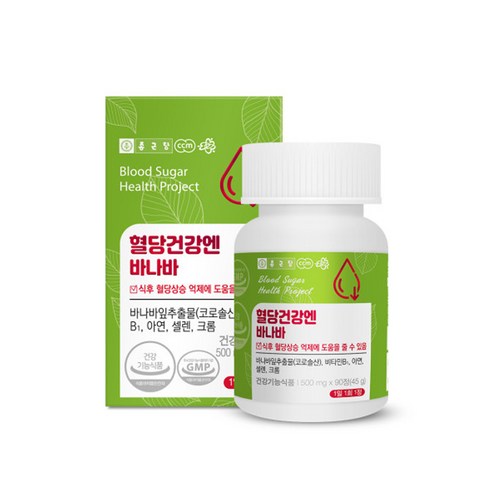 종근당 혈당건강엔 바나바, 90정, 1개