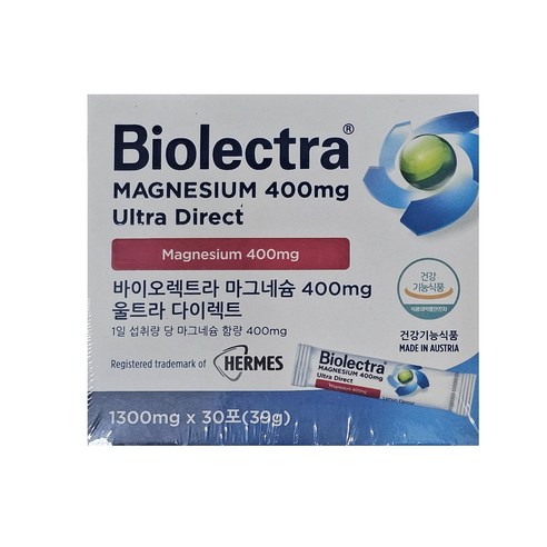 바이오렉트라 마그네슘 400 울트라다이렉트 400mg 30포