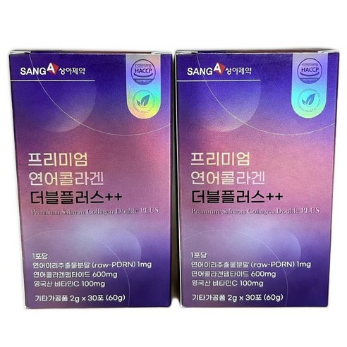 상아제약 프리미엄 연어콜라겐 더블플러스 30p, 2개, 30회분