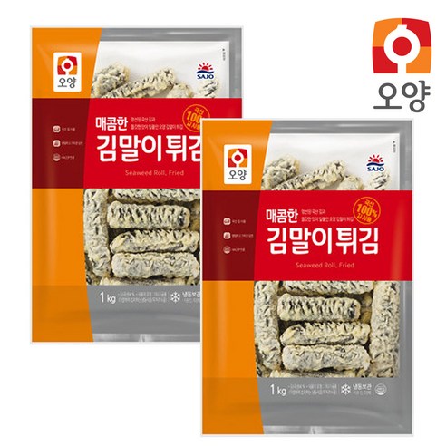 사조 매콤한 김말이 튀김 1kg+1kg