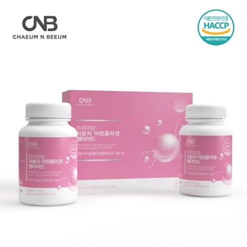 채움앤비움 프리미엄 저분자 어린콜라겐펩타이드 정 600mg x 90정 x 2병