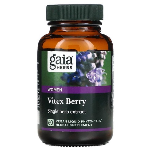 가이아허브 Vitex Berry 체이스트나무열매추출물 1000mg 여성용 캡슐 60정, 60정, 1개