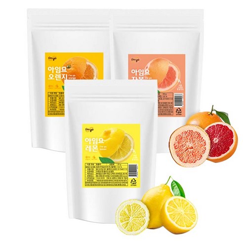 .동결 건조과일 레몬+자몽+오렌지, 2세트, 80g