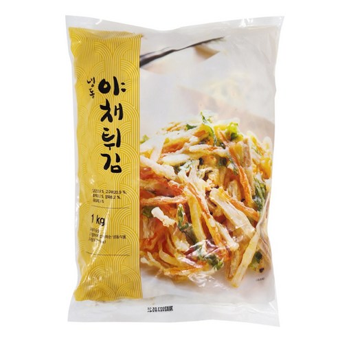 (박스)대하식품 냉동 야채튀김 1kg x 6봉, 1kg, 6개