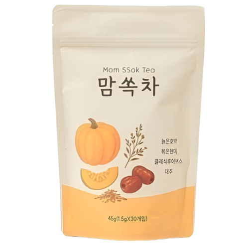 카페인 없는 맘쏙차 늙은호박 볶은현미 루이보스 대추 호박차