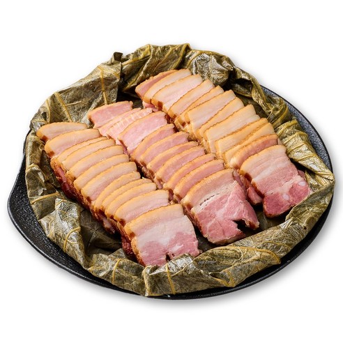 이목원 훈제 연잎삼겹 삼겹살, 3개, 400g
