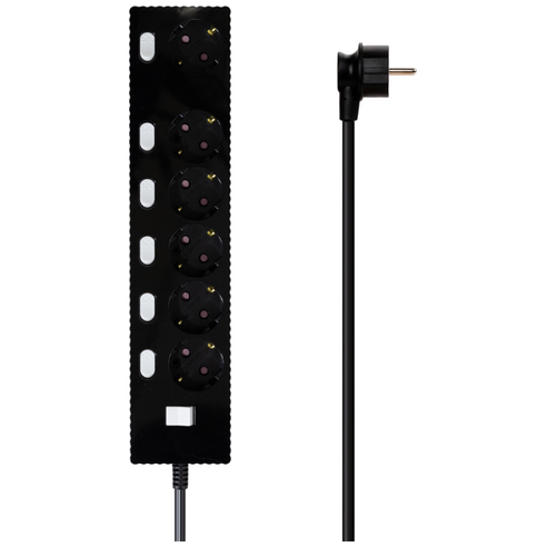 파워존 자동소화 4000W 고용량 웨이브 개별스위치 과부하차단 6구 멀티탭 50cm 1.5m 3m 5m 7m