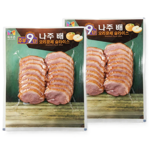 목우촌 주부9단 나주배 오리훈제 슬라이스, 5개, 400g