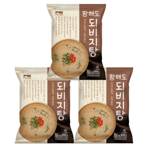 [3묶음] 황해도 되비지탕 600g 간편 즉석국 콩비지찌개 콩비지탕 비지찌개