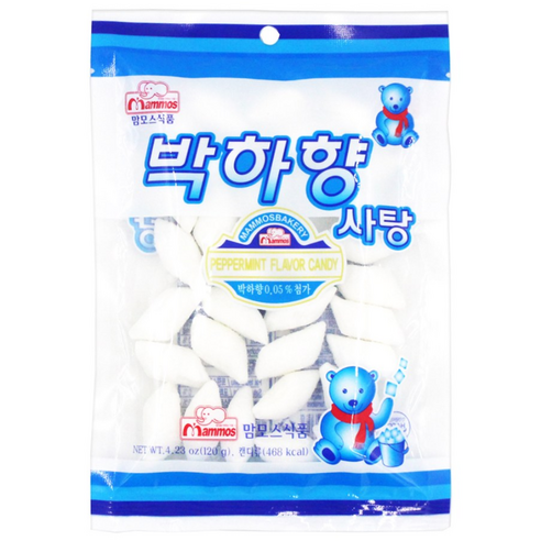 맘모스 박하향 사탕 120g 영양갱 젤리 캔디 사탕