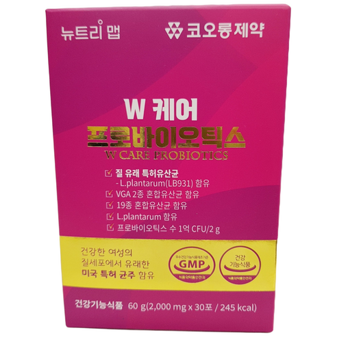 코오롱 프로바이오틱스 여성 질유산균, 1개, 30회분