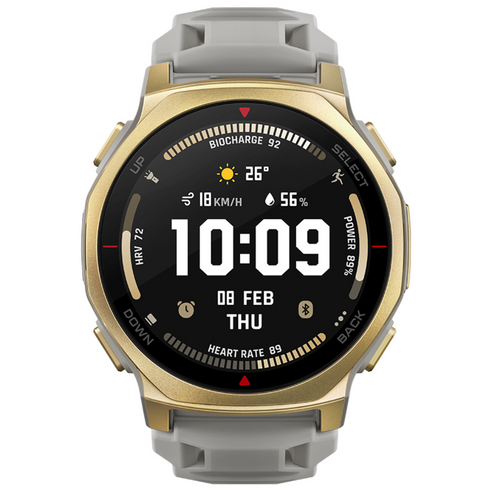 어메이즈핏 스마트워치 T-REX 3 PRO, GPS + 블루투스, 4.4cm, 아틱 골드