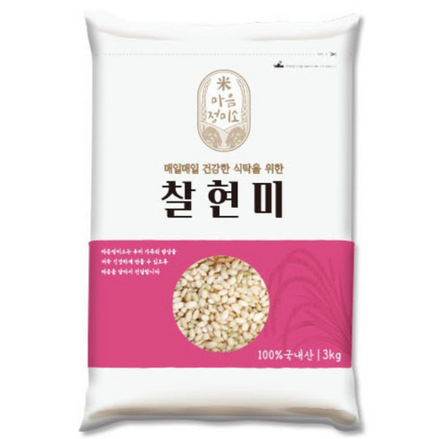 마음정미소 찰현미, 3kg, 1개