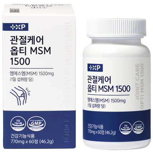 관절 영양제 MSM 옵티 관절케어 1500 연골, 2개, 60정