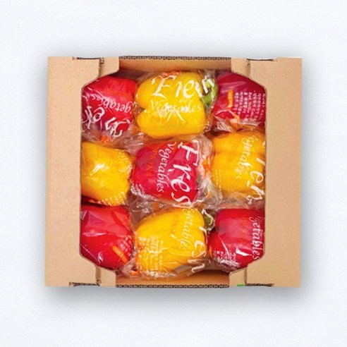 [에스유인포] 프리미엄 당일수확 개별포장 (레드+옐로) 파프리카 / 2kg, 2.5kg, 5kg, 1박스, 2kg
