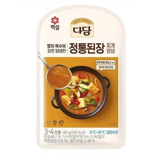 CJ 다담 전통된장찌개양념, 140g, 12개