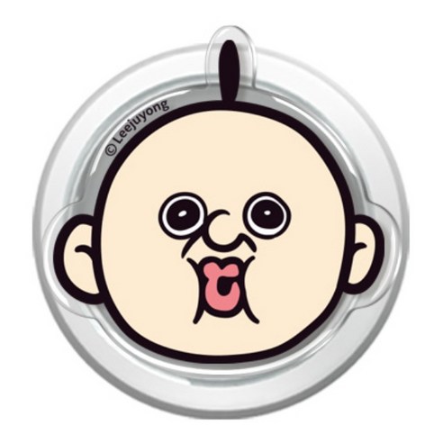 빵빵이의일상 에폭시 맥세이프 그립톡 핸드폰 거치대, 뿌우빵빵이, 1개