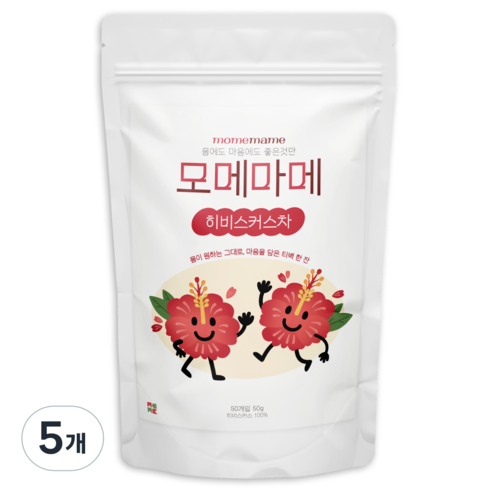 히비스커스 차 티백 100% 꽃차 히비스커스차 삼각티백, 5개, 50개입, 1g
