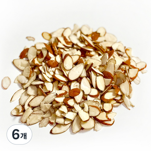 미웰 생 아몬드 슬라이스 수입, 800g, 6개