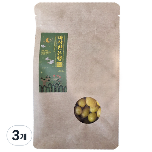 풍심당 바삭한 은행, 하루 견과류, 저당간식, 회사 간식, 건강간식, 3개