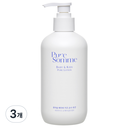 퓨어솜 베이비 키즈 아토 케어 특허성분 민감성 진정 순수 로션, 3개, 360ml