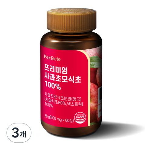 퍼펙토 프리미엄 사과초모식초 100% 선물세트(3개입)