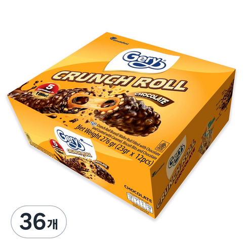게리 초코 크런치롤 1Box (23g ), 23g, 36개