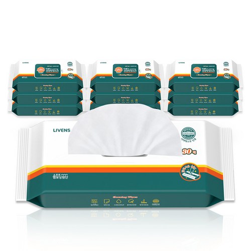 리벤스 물걸레 청소포 30매, 10개