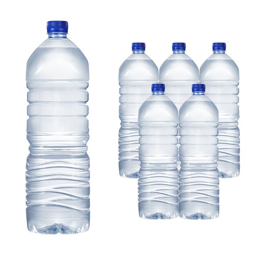 먹는샘물산수 가벼운샘 생수 무라벨, 2L, 6개