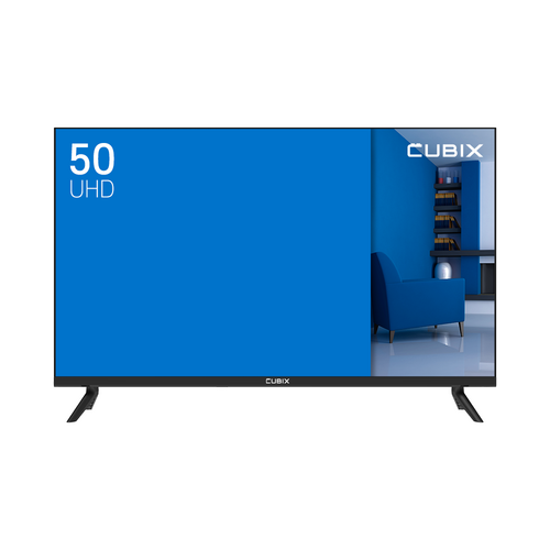 큐빅스 50인치 UHD 4K 127cm LED TV, 스탠드형 방문설치