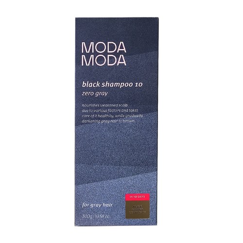 최신 3세대 모다모다 제로그레이 블랙샴푸 10, 1개, 300g