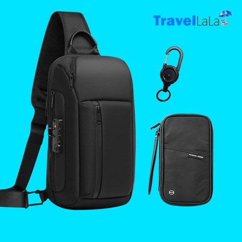 트래블라라 tsa자물쇠 도난 소매치기 방지 3종구성 가방 세트