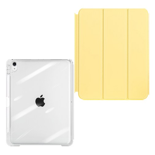 리나린 아이패드 슬라이드 펜슬 홀더 세로 거치 케이스, 옐로