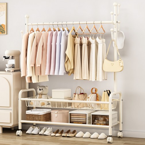 Kipnos 행거 이동식행거 스탠드 옷걸이행거 이동식 튼튼한행거 스탠드행거 철제 다용도, 화이트