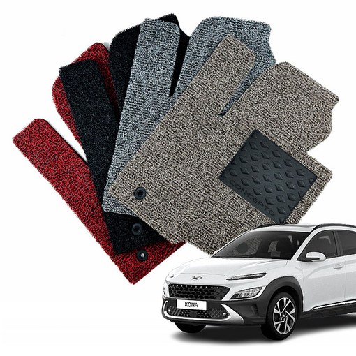 컨셉토 확장형 코일매트 코나 운전석1p, 블랙, 624디올뉴코나하이브리드