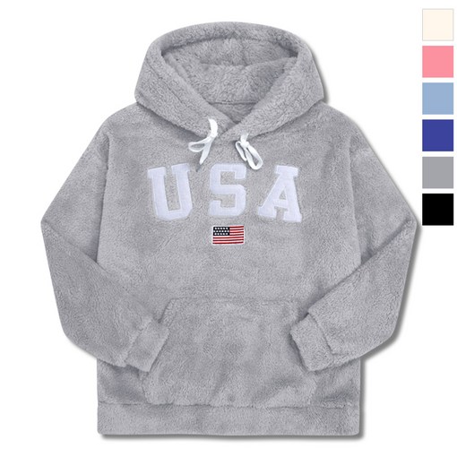 남자 USA 오버핏 양털 후드티 SCC5237PT