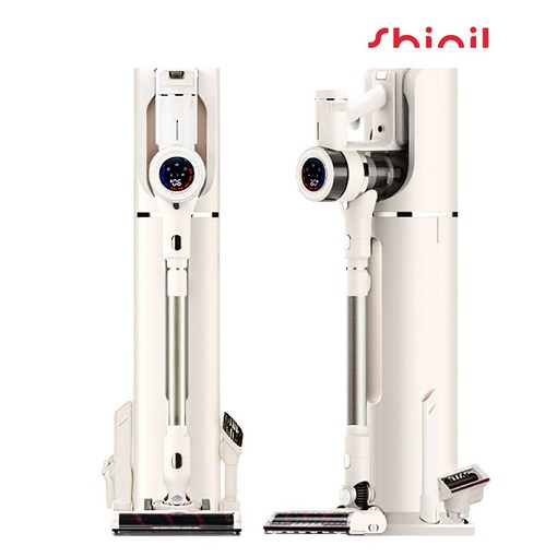 신일 무선청소기 SVCST25WIF  400W BLDC 올인원스테이션 먼지통비움충전거치수납